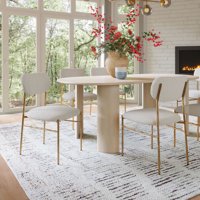 Sydhavnen Dining Chair Cream & Gold Chairs TriadCommerceInc   