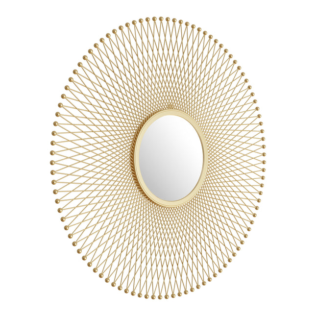 Glow Round Mirror Gold Mirrors [TriadCommerceInc] Default Title  