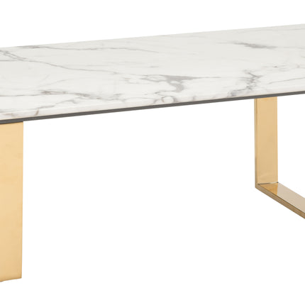 Atlas Coffee Table White & Gold Coffee Tables [TriadCommerceInc] Default Title  