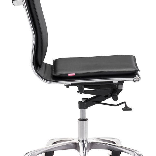 Lider Plus Armless Office Chair Black Chairs TriadCommerceInc   