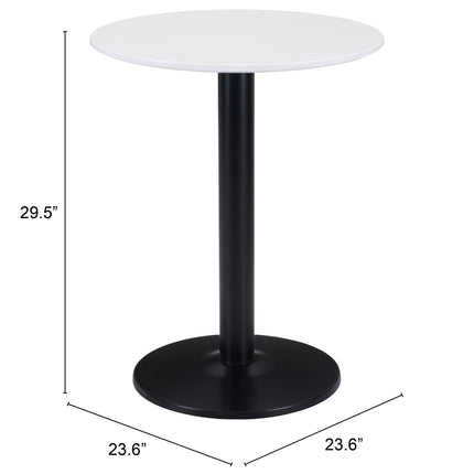 Alto Bistro Table White & Black Tables TriadCommerceInc   