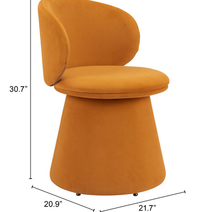 Oblic Swivel Dining Chair Orange Chairs [TriadCommerceInc]   