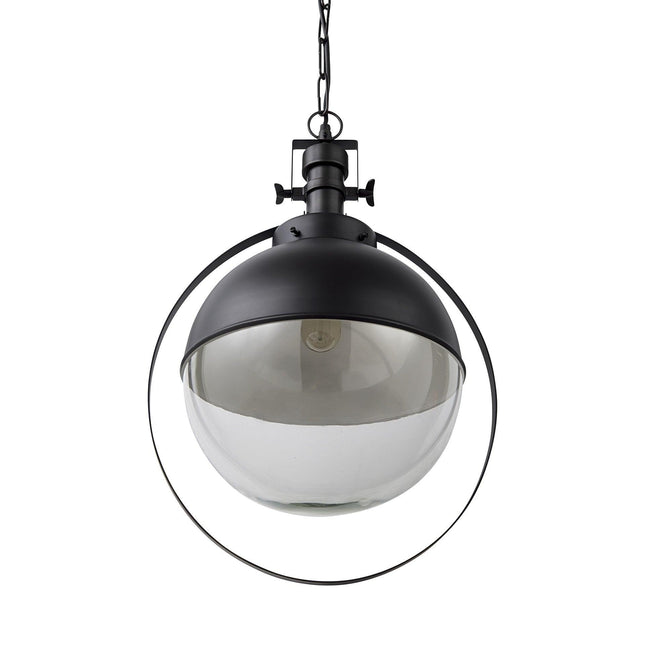 Black Metal Sphere Pendant Hanging Light Pendant Light TriadCommerceInc   