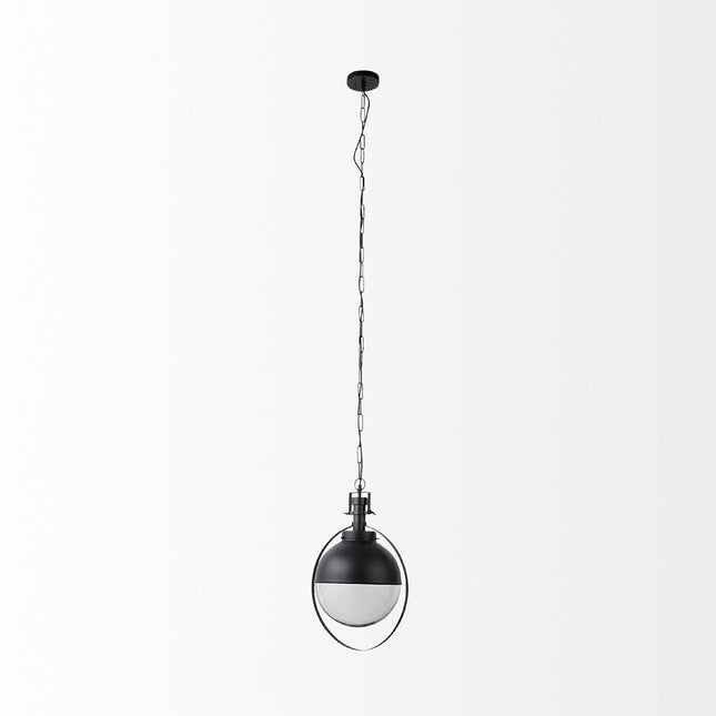 Black Metal Sphere Pendant Hanging Light Pendant Light TriadCommerceInc   