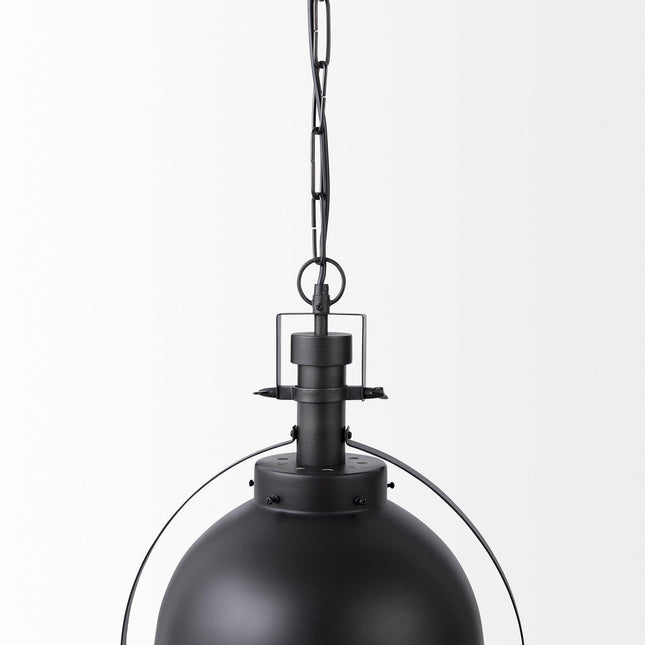 Black Metal Sphere Pendant Hanging Light Pendant Light TriadCommerceInc   