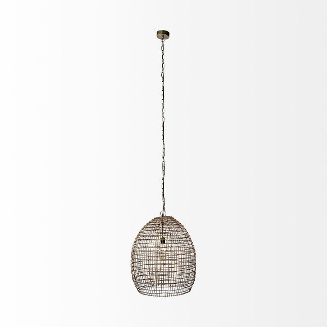 Metallic Woven Hanging Pendant Light Pendant Light TriadCommerceInc   