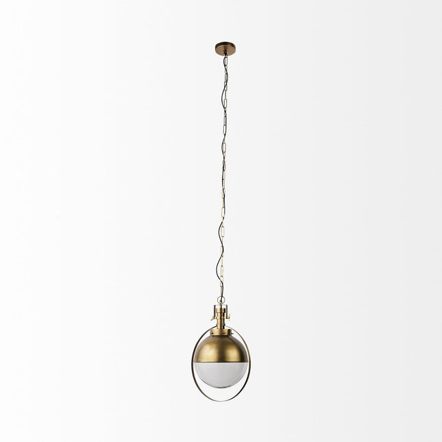 Gold Metal Sphere Pendant Hanging Light Pendant Light TriadCommerceInc   