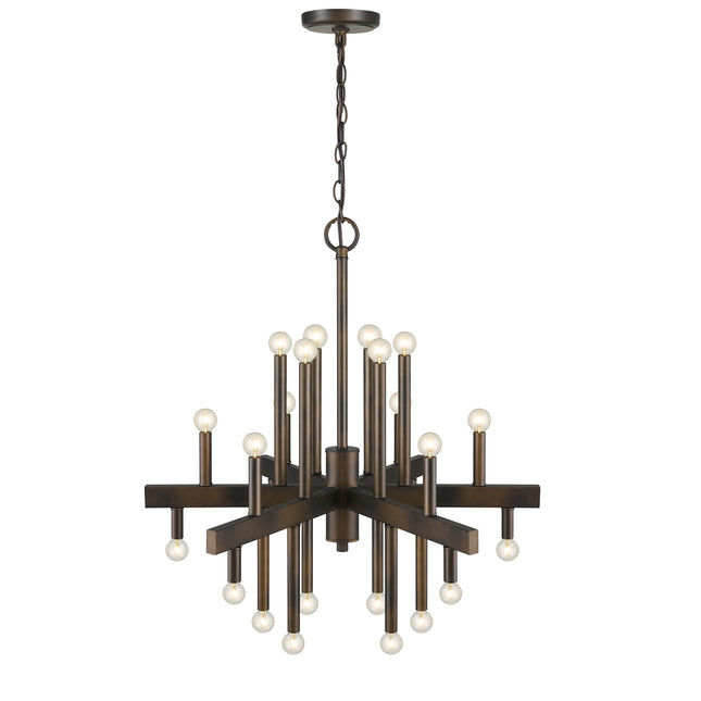 Fallon 24-Light Oil-Rubbed Bronze Chandelier Chandeliers TriadCommerceInc   