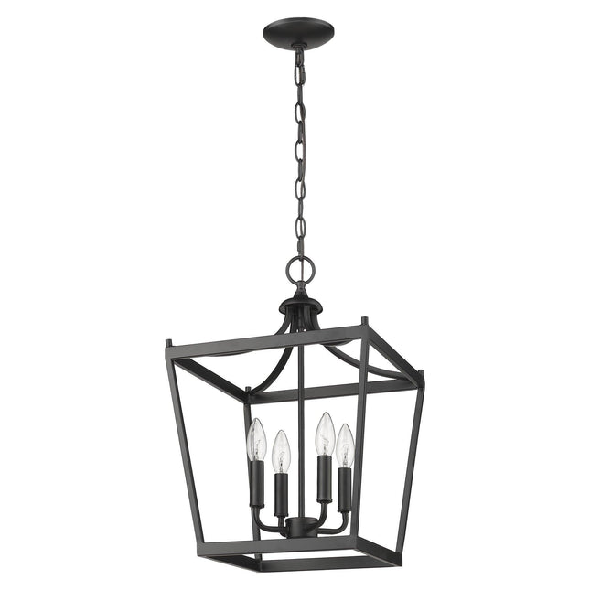 Kennedy 4-Light Matte Black Pendant Pendant Light TriadCommerceInc   