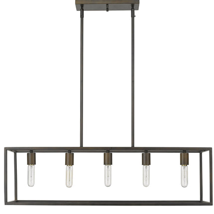 Cobar 5-Light Soil-Rubbed Bronze Island Chandelier Chandeliers TriadCommerceInc   