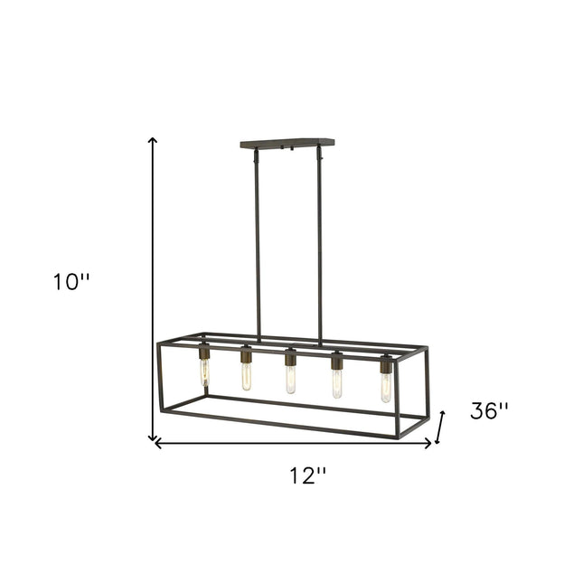 Cobar 5-Light Soil-Rubbed Bronze Island Chandelier Chandeliers TriadCommerceInc   