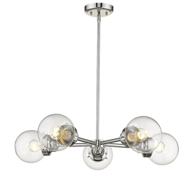 Portsmith 5-Light Polished Nickel Chandelier Chandeliers TriadCommerceInc   