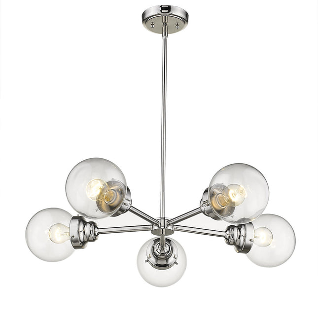 Portsmith 5-Light Polished Nickel Chandelier Chandeliers TriadCommerceInc   