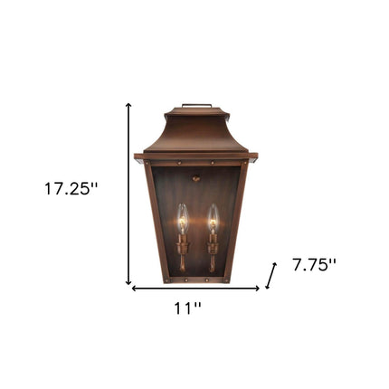 Coventry 2-Light Copper Patina Pocket Wall Light outdoor wall lighting TriadCommerceInc Default Title  