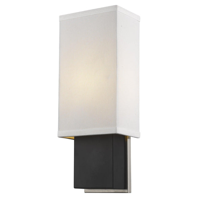 Rectangular Wall Sconce with Linen Fabric Shade Wall Lighting TriadCommerceInc   