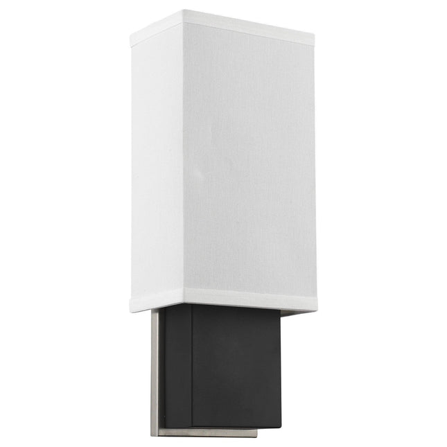 Rectangular Wall Sconce with Linen Fabric Shade Wall Lighting TriadCommerceInc   