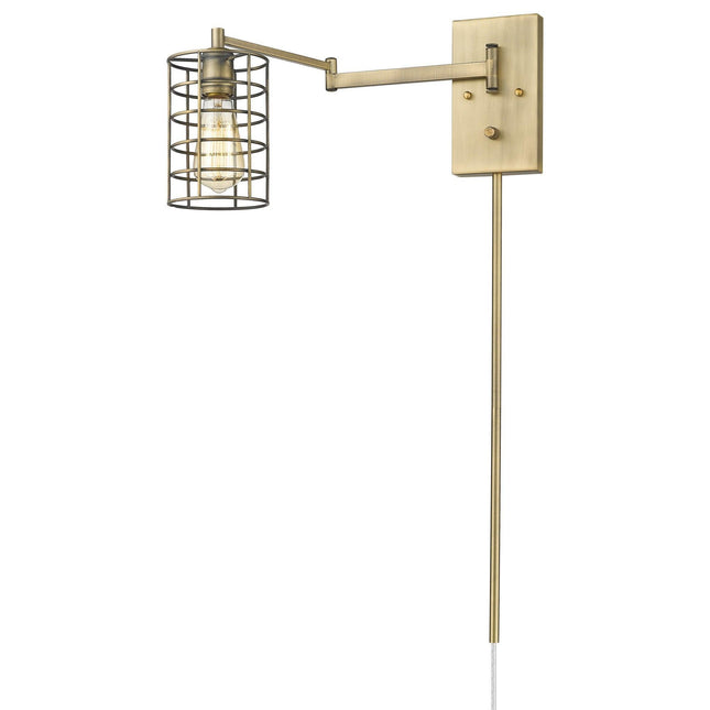 Industrial Gold Metal Wall Sconce Wall Lighting TriadCommerceInc   