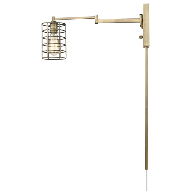 Industrial Gold Metal Wall Sconce Wall Lighting TriadCommerceInc   