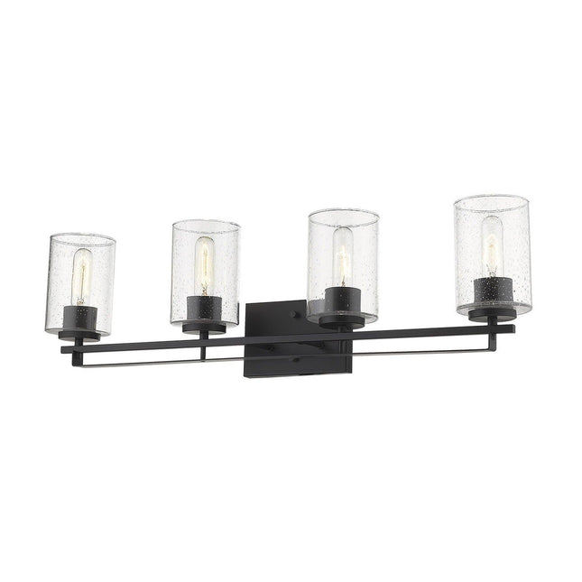 Orella 4-Light Matte Black Sconce Wall Lighting TriadCommerceInc   