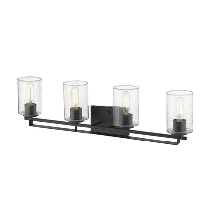 Orella 4-Light Matte Black Sconce Wall Lighting TriadCommerceInc   