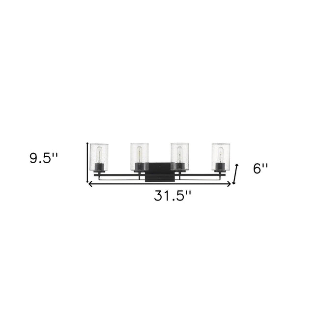 Orella 4-Light Matte Black Sconce Wall Lighting TriadCommerceInc Default Title  