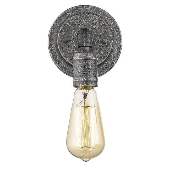 Industrial Textured Gray Wall Light Wall Lighting TriadCommerceInc   