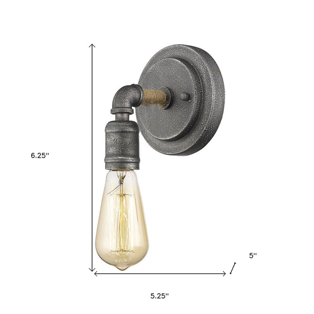 Industrial Textured Gray Wall Light Wall Lighting TriadCommerceInc Default Title  