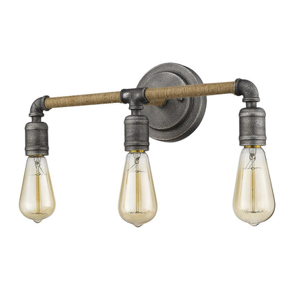 Grayson 3-Light Antique Gray Vanity Vanity Lighting TriadCommerceInc   