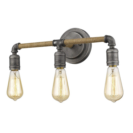 Grayson 3-Light Antique Gray Vanity Vanity Lighting TriadCommerceInc   