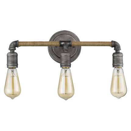 Grayson 3-Light Antique Gray Vanity Vanity Lighting TriadCommerceInc   