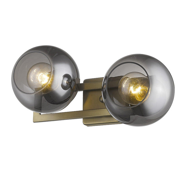 Lunette 2-Light Aged Brass Sconce Wall Lighting TriadCommerceInc   