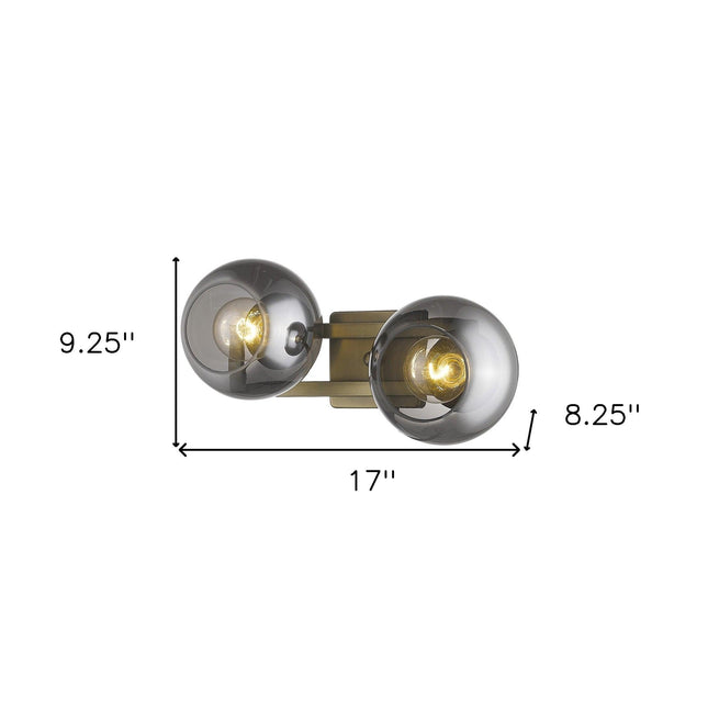 Lunette 2-Light Aged Brass Sconce Wall Lighting TriadCommerceInc Default Title  