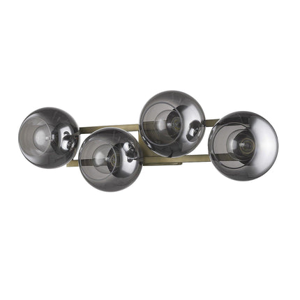 Lunette 4-Light Aged Brass Sconce Wall Lighting TriadCommerceInc   