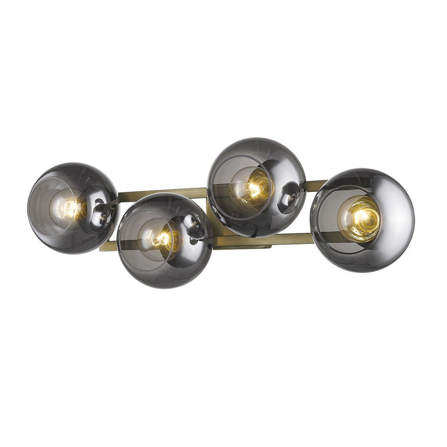 Lunette 4-Light Aged Brass Sconce Wall Lighting TriadCommerceInc   