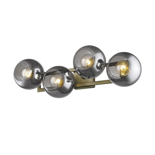 Lunette 4-Light Aged Brass Sconce Wall Lighting TriadCommerceInc   