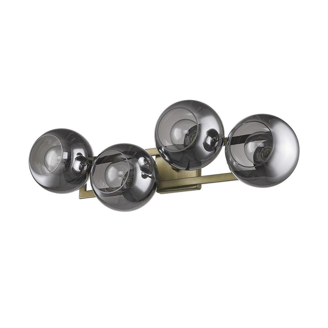 Lunette 4-Light Aged Brass Sconce Wall Lighting TriadCommerceInc   