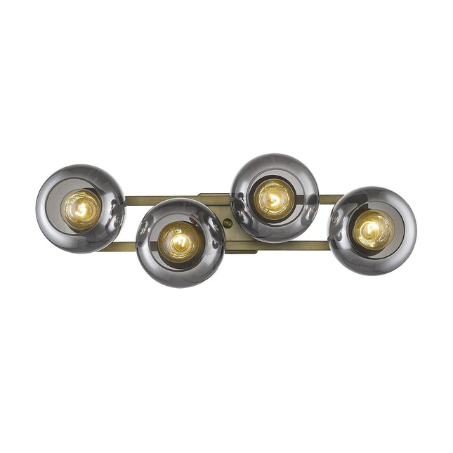 Lunette 4-Light Aged Brass Sconce Wall Lighting TriadCommerceInc   