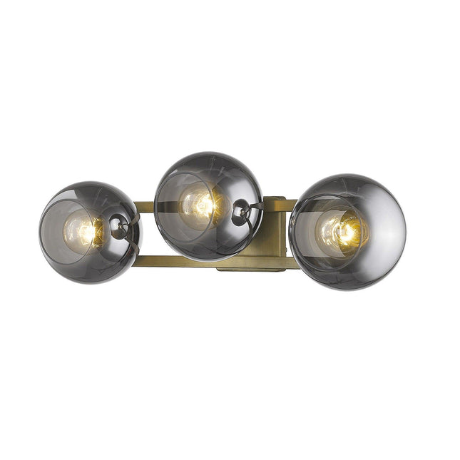 Lunette 3-Light Aged Brass Sconce Wall Lighting TriadCommerceInc   