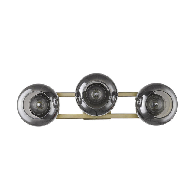 Lunette 3-Light Aged Brass Sconce Wall Lighting TriadCommerceInc   