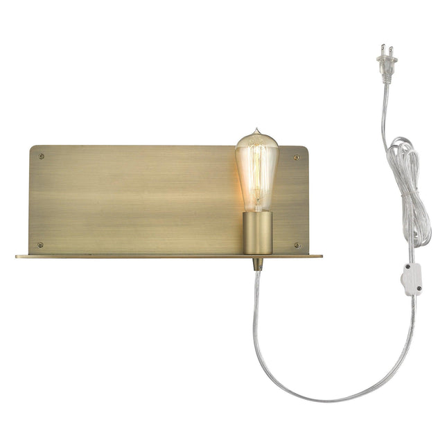 Dull Gold Shelf Wall Light Wall Lighting TriadCommerceInc   