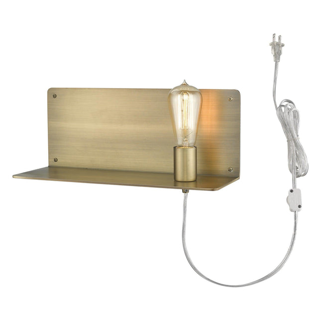 Dull Gold Shelf Wall Light Wall Lighting TriadCommerceInc   