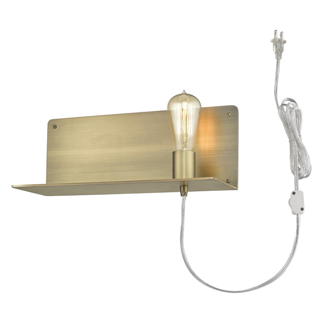 Dull Gold Shelf Wall Light Wall Lighting TriadCommerceInc   