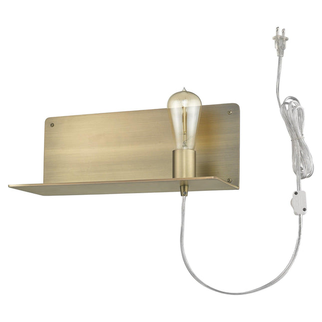 Dull Gold Shelf Wall Light Wall Lighting TriadCommerceInc   