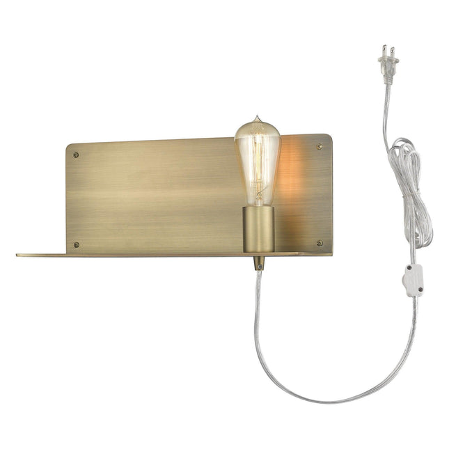 Dull Gold Shelf Wall Light Wall Lighting TriadCommerceInc   