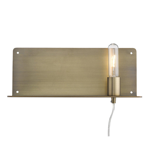 Dull Gold Shelf Wall Light Wall Lighting TriadCommerceInc   