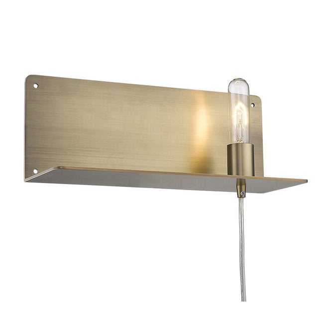 Dull Gold Shelf Wall Light Wall Lighting TriadCommerceInc   