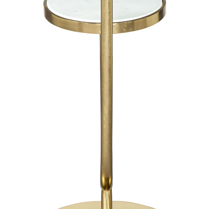 Marc Side Table White & Gold Side Tables TriadCommerceInc   