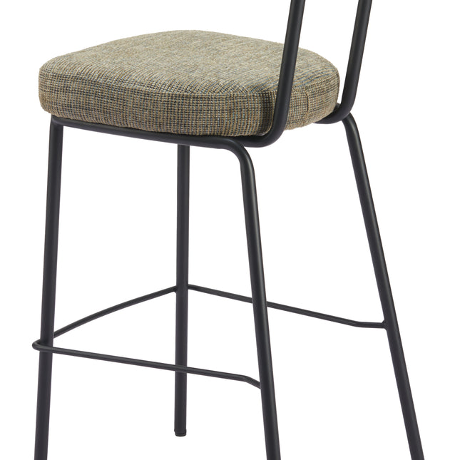 Kede Barstool Green Tweed Barstools TriadCommerceInc   