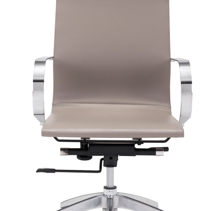 Glider High Back Office Chair Taupe Chairs TriadCommerceInc   