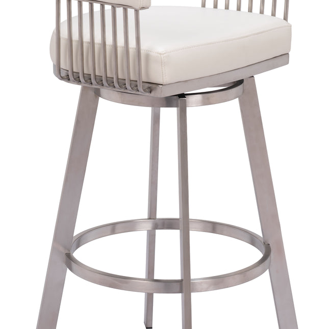 Bantry Swivel Barstool White Barstools TriadCommerceInc Default Title  